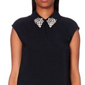 Ted Baker Dark Blue Embellished Collar Ted Size 1